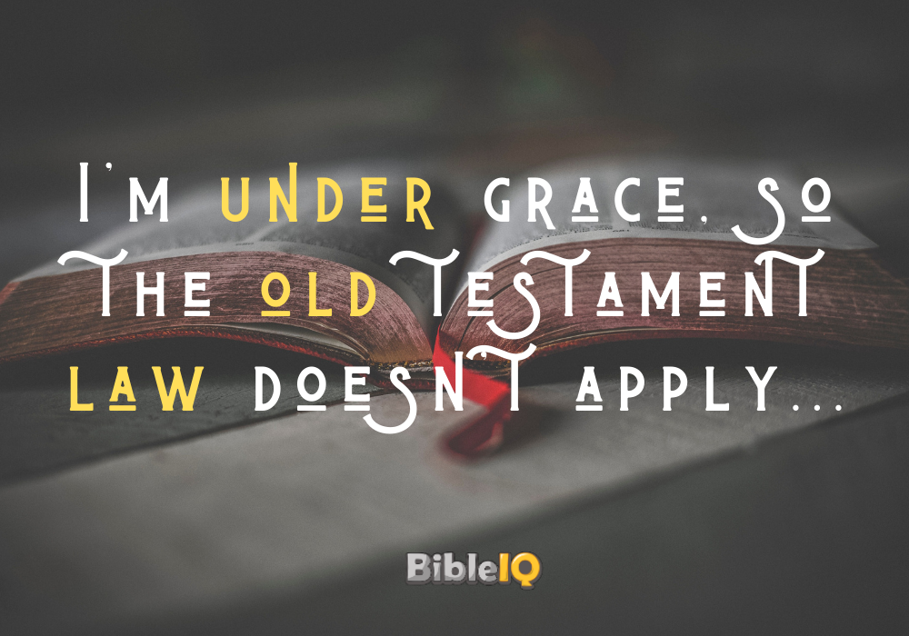 I'm under grace, so the old testament law doesn't apply...