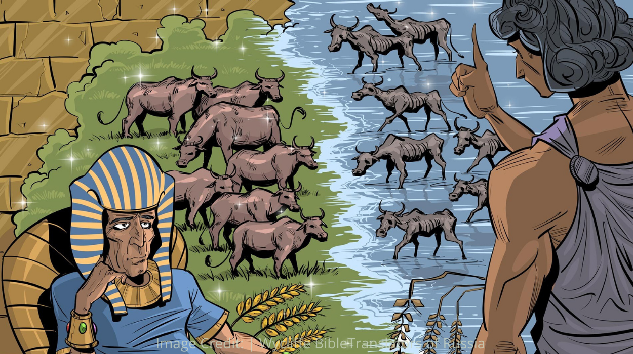 Joseph interpreting the Pharaoh's dream
