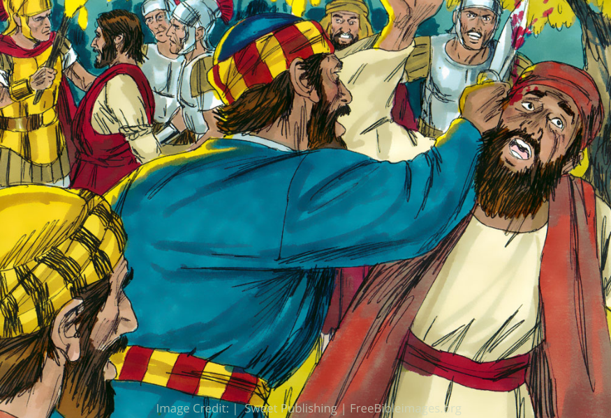 Peter cuts off Malchus ear